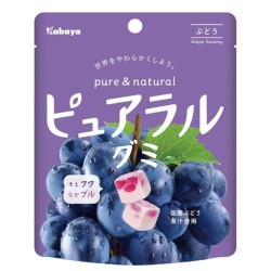 Kabaya Pure & Natural Grape Gummy 58g/8/12