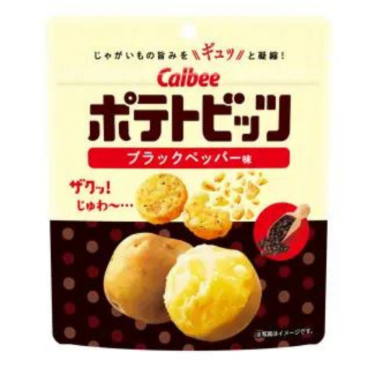 Calbee Potato Bits Black Pepper 36g