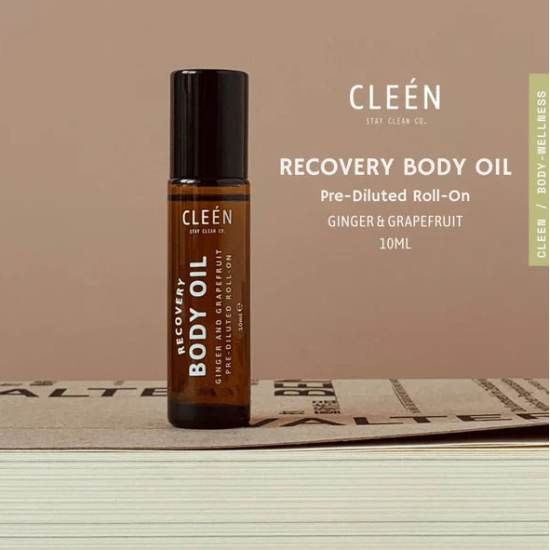 CLEEN Body OIl Recovery (Ginger & Grapefruit ) Roll On 10ml