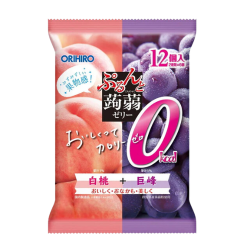 Orihiro Konjac Jelly (2in1) Peach+Kyoho (12pcs)