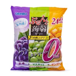 Orihiro Konjac Jelly (3in1) Grape+Muscat+Mango (24pcs)